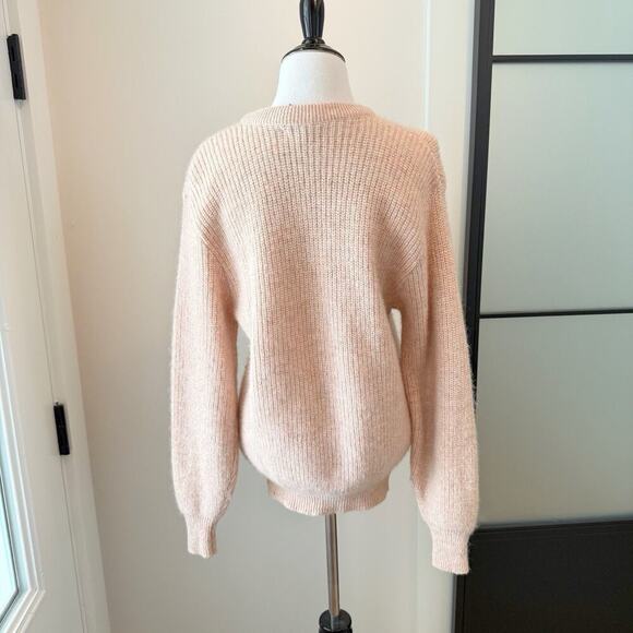 Vintage Wool Crewneck Sweater Mens M Pink Chunky Knit, ILGUW USA Made - Picture 2 of 14